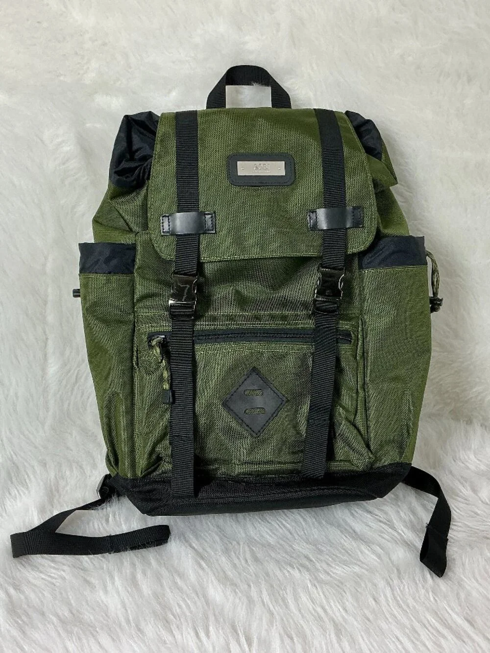 Gobi Green Black Webbing Getaway Commuting Camping Backpack